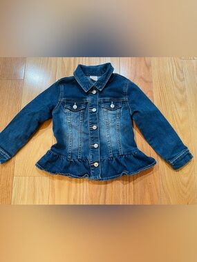 wonder nation Dark Blue Denim Peplum Jacket